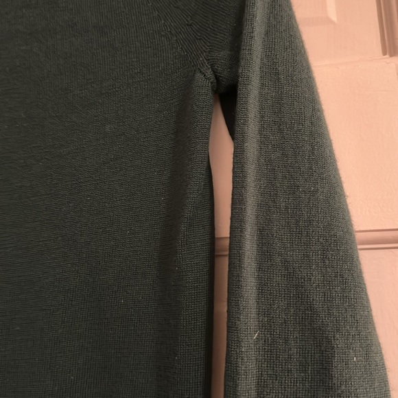 Merino wool dark green sweater - Picture 3 of 4